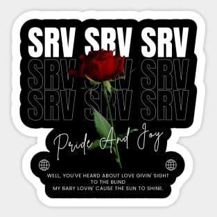 Stevie Ray Vaughan // Flower Sticker